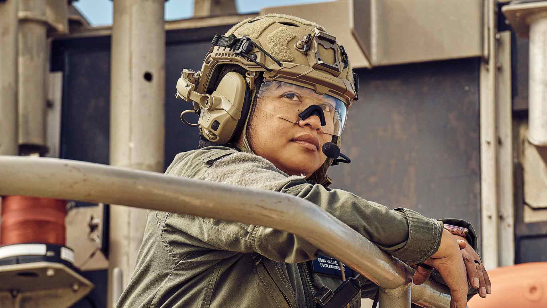 Navy Reserve Sailor in flight gear.