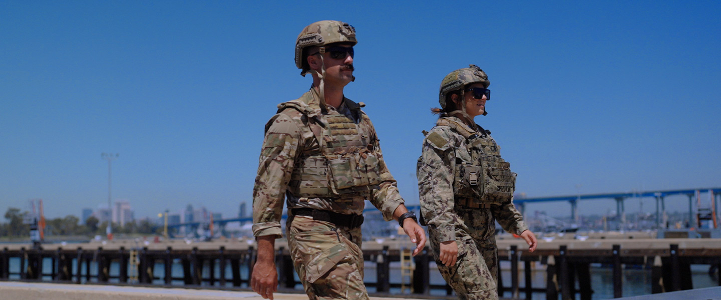 Professional driver Hailie Deegan and a Navy Special Warfare Combat Crewman prepare for a SWCC training mission in San Diego, CA.