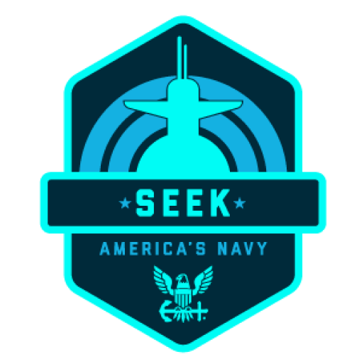 SEEK icon patch from America's Navy's The Strike Group experience.