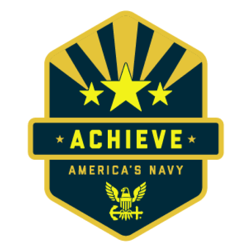 ACHIEVE icon patch from America's Navy's The Strike Group experience. 